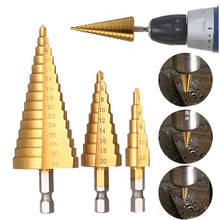 HSS Titanium Coated Step Drill Bit Drilling Power Tools for Metal High Speed Steel Wood Hole Cutter Cone Drill 4-12 4-20 4-32 mm 2024 - buy cheap