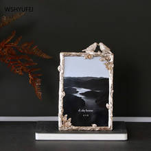 Modern metal bird fashion golden photo frame bedroom luxury creative decoration table exquisite style photo frame new product 2024 - buy cheap