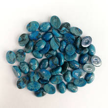 Fashion natural stone beads 6x8mm blue onyx Oval CAB CABOCHON for jewelry making Wholesale 50pcs/lot free shipping 2024 - buy cheap