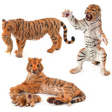 Новая модель животного, парк диких животных, Игрушечная модель, фигурки, Лесной тигр, животное, фигурки из ПВХ, куклы, игрушка для детей, игрушки 2024 - купить недорого