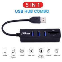 5IN1 Type-c USB Hub Concentrator Docking Station SD/TF Card Reader Digital Camera Memory Card Reader Adapter for Laptops Phone 2024 - buy cheap