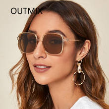 Fashion Vintage Sunglasses Women Retro Oversized Square Luxury Brand Designer Clear Lens Sun Glasses Ladies UV400 oculos de sol 2024 - buy cheap