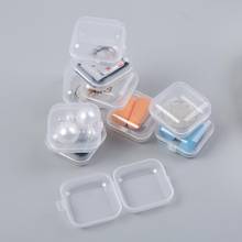 Mini joyero portátil transparente, caja de plástico cuadrada para guardar joyas, medicina, regalo, 10 unidades 2024 - compra barato