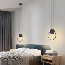 Modern LED pendant lights minimalist background wall long line hang lamp restaurant /coffee bar/living room/bedside pendant lamp 2024 - buy cheap
