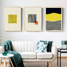 Pintura en lienzo de línea geométrica abstracta, póster de Arte Contemporáneo, impresión minimalista, cuadro de pared moderno para decoración de sala de estar 2024 - compra barato