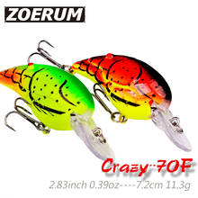 Señuelos de Pesca Mini Crankbait Wobblers flotantes para trucha, cebo duro para agua salada, 7,2 cm, 11,3g 2024 - compra barato