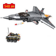 WW2 Military Series World War II The Fifth-generation J20 Stealth Fighter DIY Model Building Blocks Toys Gifts 2024 - buy cheap