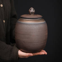 Manual Stoneware Vintage Pu-Erh Tea Is Used Gilded Large Sealed Ceramic Storage Tank Tea Jar Tea Box Ceramic Jars with Lids Tea 2024 - buy cheap