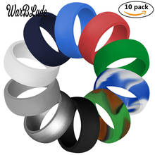 WarBLade 10pcs/set Fashion Silicone Ring Men Women Engagement Wedding Rings Hypoallergenic Crossfit Flexible Rubber Finger Ring 2024 - buy cheap