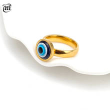 Женское Обручальное Кольцо Lucky, золотистое обручальное кольцо с изображением сглаза, мусульманское турецкое Ювелирное Украшение 2024 - купить недорого