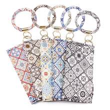 KC00048 ZWPON Spain Arabesque Mandala Pattern PU Leather Phone Bag Wrist Keychain for Women O Key Rings Coin Bag Purse European 2024 - buy cheap
