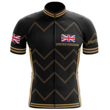 Jersey de manga corta para Ciclismo profesional, Ropa para bicicleta de montaña, Maillot para bicicleta de carreras, color negro del Reino Unido 2024 - compra barato