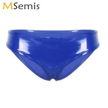 Women Hot Shiny Latex Panties Sexy Low Rise High Cut Thong Lingerie Wetlook Patent Leather Bikini Briefs Erotic Ladies Underwear 2024 - buy cheap