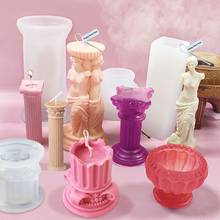 DIY Candle Making Kit Roman Column Silicone Mold Medusa Venus Goddess Aromatherapy Human Body Plaster Mold Cake Decorating Tools 2024 - buy cheap