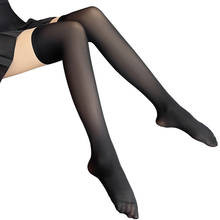 Новые сексуальные черные и белые бархатные длинные носки, женские чулки выше колена, чулки для костюмированной вечеринки, женские теплые гольфы 2024 - купить недорого