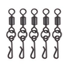 200Pcs Carp Fishing Swivel With Quick Change Snap Matte Black Fishing Rigs For Carp Fishing Accessories Connector Tackle 2024 - buy cheap