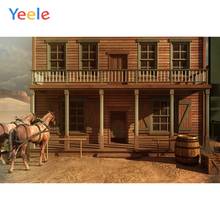 Yeele Wild West ковбойский таверн лошадь баррель сцена фотографии фоны на заказ фотографические фоны для фотостудии 2024 - купить недорого