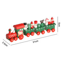 Рождественский поезд расписной Деревянный Санта/медведь/Снеговик детские игрушки подарок орнамент Navidad Новый год Рождество поезд украшение для дома 2024 - купить недорого