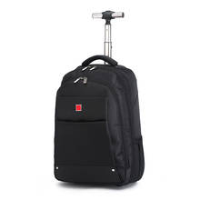 High grade trolley luggage bag 18/20 inch shoulder computer backpack oxford student carry on suitcase on wheels trolley bag 2024 - buy cheap