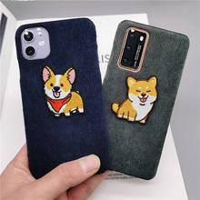 For Oneplus 8T oneplus 8 pro 8pro Case Cute Corduroy embroidery Corgi dog phone case one plus 7T 7 PRO 5 5T 6 6T Cover Hard case 2024 - buy cheap