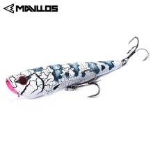 Mavllos Topwater Поппер жесткая приманка для рыбалки с каблуком 7 см 7 г/9 см 12g поплавок-приманка, плавающая приманка искусственная приманка для бас-щуки Рыбалка 2024 - купить недорого