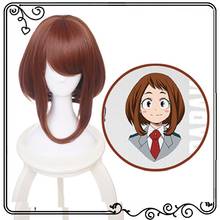 Anime My Hero Academia Wigs OCHACO URARAKA Cosplay Props Red Short wigs Heat Resistant Synthetic Hair Halloween Costumes Hair 2024 - buy cheap