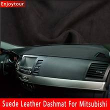For Mitsubishi ASX RVR Pajero Sport Outlander PHEV Lancer Evo Eclipse Cross Suede Leather Dashmat Dashboard Cover Pad Dash Mat 2024 - buy cheap