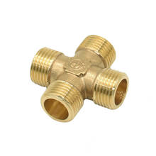 Male 1/2"Cross Connector Brass 4-way Water Splitter Threaded connector Pipe Fittings 10Pcs 2024 - buy cheap