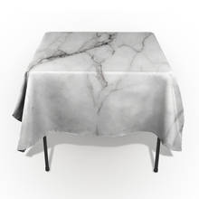 Toalha de mesa de mármore branco, elegante, masculina, feminina, para casamento, jantar, panos de mesa 2024 - compre barato