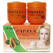 Papaya-crema blanqueadora de día y noche, crema facial antipecas que mejora la piel oscura, refrescante 2024 - compra barato