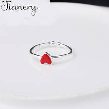 JIANERY-anillo de compromiso para mujer, sortija de corazón rojo, Color plateado, estilo bohemio, Retro, venta al por mayor 2024 - compra barato