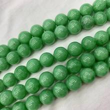 Cuentas de piedra natural de Angelita verde, abalorios sueltos DIY para fabricación de joyas, hebra de 15 ", venta al por mayor, novedad 2024 - compra barato