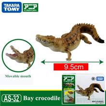 Original Tomy Mini Animal Advanture Anime Bay crocodile Figure Educational Christmas Birthday Toys for Children 964896 2024 - buy cheap