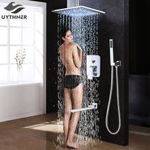Bathroom Faucet Chrome LED Rain Shower Bath Faucet Ceiling Mounted Bathtub Shower Mixer Tap Bathroom Shower Faucet Shower Set 2024 - buy cheap