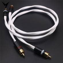 1 par de conectores RCA a RCA de alta gama, Cable de extensión de auriculares de 6mm, cobre Chapado en plata, a 2RCA 2RCA, Audio 2024 - compra barato