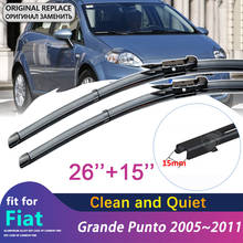 Escobillas de limpiaparabrisas delanteras para Fiat Grande Punto, accesorios de coche, pegatinas, 2005 ~ 2011 2006 2024 - compra barato