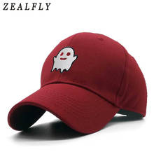 Wine Red Embroidery Ghost Caps For Men Cotton Spooky Kawaii Cap Snapback Sport Hip-hop Hat Streetwear Baseball Cap Women Dad hat 2024 - buy cheap