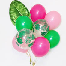 20pcs Hawaiian Decor Palm Leaf Balloons Leopard Animal Balloons Safari Party Tropical Jungle Party Decor Birthday Baby Shower 2024 - buy cheap