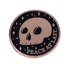 Peace At Last - Skull Enamel Pin Badge Goth Emo Accessory 2024 - buy cheap