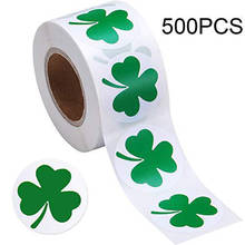 500pcs labels St. Patrick's Day Stickers Shamrock Roll Stickers 1Inch Adhesive Label for kids Decoration and stationery sticker 2024 - buy cheap