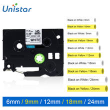 Unistar Compatible for Brother HSe-211 HSe-221 HS-231 HS241 HS251 HS611 HS621 HS631 HS641 HS651 Heat Shrink Tube Label Tape 2024 - buy cheap