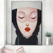 Pinturas vintage de personagem em tela, arte abstrata para parede para sala de estar, decoração de casa, estilo nórdico 2024 - compre barato