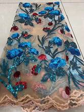 2020 new design High Quality Sequins Lace For Wedding Party  French Nigerian tulle Lace Fabric African Lace Fabric embroidery 2024 - buy cheap