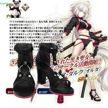 FGO Fate Grand Order Joan of Arc Jeanne d'Arc Bikini Swimsuit Black Alter Cosplay Shoes Long Boots Leather CosplayLove 2024 - buy cheap