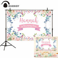 Allenjoy-telón de fondo para estudio fotográfico, hermoso racimo de flores, hojas de pétalos de colores, sesión fotográfica de cumpleaños 2024 - compra barato