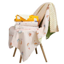 Manta de muselina de algodón para bebé recién nacido, cómoda manta de doble frijol para bebé, envolvente para cochecito, ropa de cama 2024 - compra barato