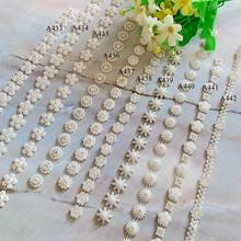 1 yard Rhinestone Chain Pearl Crystal Chain Sew On Trims Wedding Dress Costume Applique 2024 - buy cheap