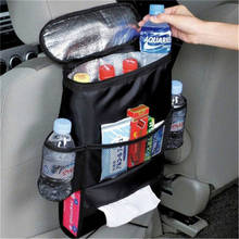 Bolsa de hielo con múltiples bolsillos para el respaldo del asiento del coche, organizador colgante, caja de almacenamiento, accesorios de Interior, negro 2024 - compra barato