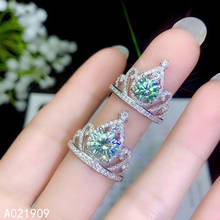 KJJEAXCMY-Anillo de Plata de Ley 925 con incrustaciones de diamante, anillo femenino con detección clásica 2024 - compra barato