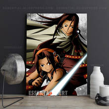 Asakura yoh hao shaman poster de tela, pintura de arte de parede para decoração de quarto, de estudo, sala de estar, impressões de decoração de casa 2024 - compre barato